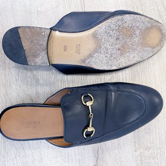 Gucci Horsebit Leather Backless Loafers - 40.5 - Picture 2 of 5